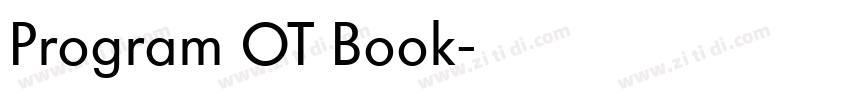 Program OT Book字体转换 Program OT Book字体转换